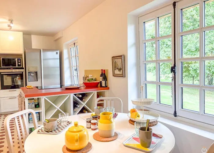 Belle Chaumiere Avec Vue Panoramique Et Piscine 别墅 Vieux-Bourg (Calvados)