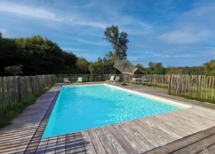 Belle Chaumiere Avec Vue Panoramique Et Piscine Vieux-Bourg (Calvados)